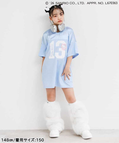日本童裝 algy x Sanrio Hello Kitty 天使翼緞面拼接連身裙 130-160cm 女童款 夏季  TOPS  其他品牌童裝