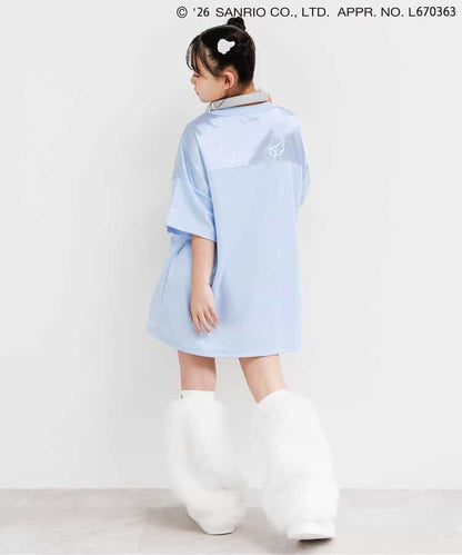 日本童裝 algy x Sanrio Hello Kitty 天使翼緞面拼接連身裙 130-160cm 女童款 夏季  TOPS  其他品牌童裝