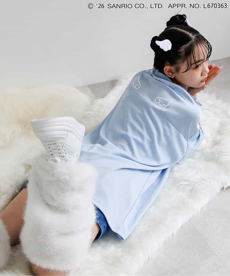 日本童裝 algy x Sanrio Hello Kitty 天使翼緞面拼接連身裙 130-160cm 女童款 夏季  TOPS  其他品牌童裝