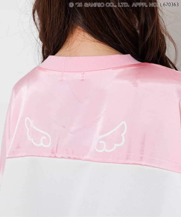 日本童裝 algy x Sanrio Hello Kitty 天使翼緞面拼接連身裙 130-160cm 女童款 夏季  TOPS  其他品牌童裝