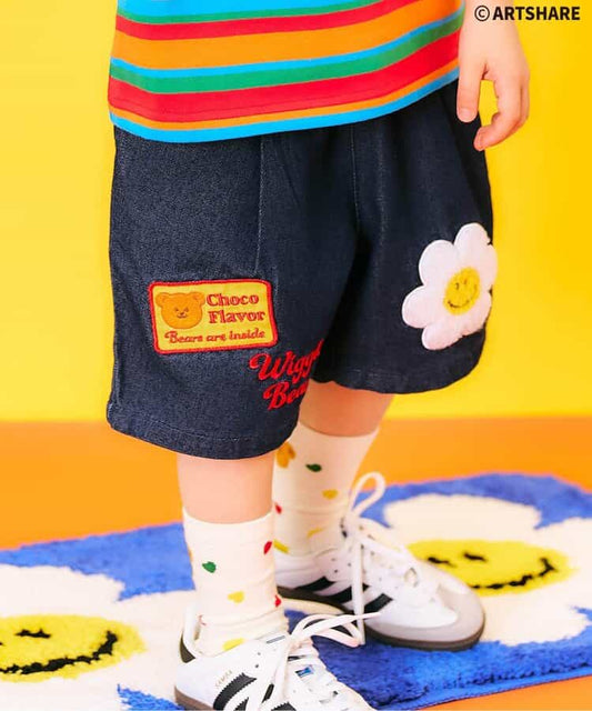 日本童裝 apres les cours x WIGGLE WIGGLE 牛仔短褲 80-130cm 男童款 夏季 PANTS