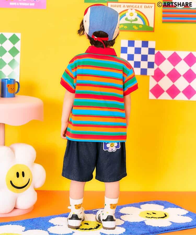 日本童裝 apres les cours x WIGGLE WIGGLE 牛仔短褲 80-130cm 男童款 夏季 PANTS