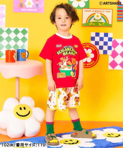 日本童裝 apres les cours x WIGGLE WIGGLE 全印花兩件套裝 80-130cm 男童款/女童款 夏季 TOPS PANTS