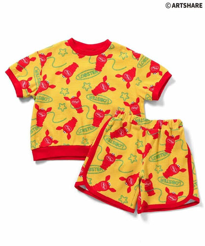 日本童裝 apres les cours x WIGGLE WIGGLE 全印花兩件套裝 80-130cm 男童款/女童款 夏季 TOPS PANTS