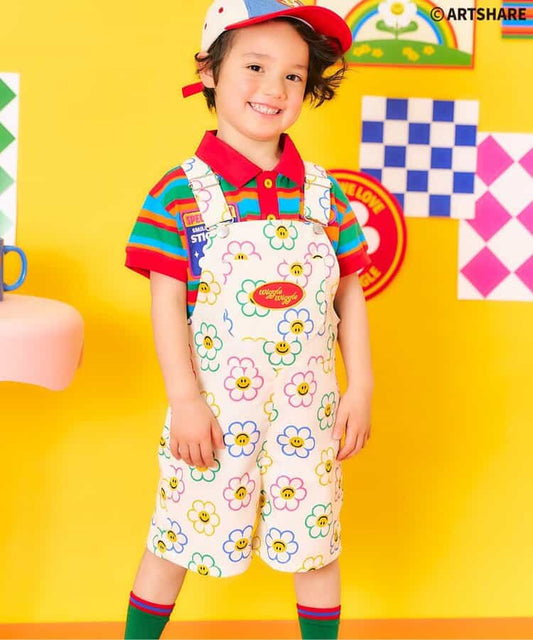 日本童裝 apres les cours x WIGGLE WIGGLE 背帶褲 80-120cm 男童款 夏季 Jumpsuit