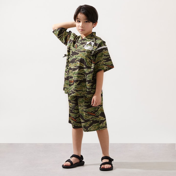 日本童裝 XLARG# KIDS 接觸冷感 日本甚平 日本和服 100-140cm 男童款 夏季 其他品牌童裝 TOPS PANTS 日本夏祭慶典特輯