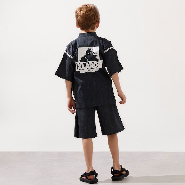 日本童裝 XLARG# KIDS 接觸冷感 日本甚平 日本和服 100-140cm 男童款 夏季 其他品牌童裝 TOPS PANTS 日本夏祭慶典特輯