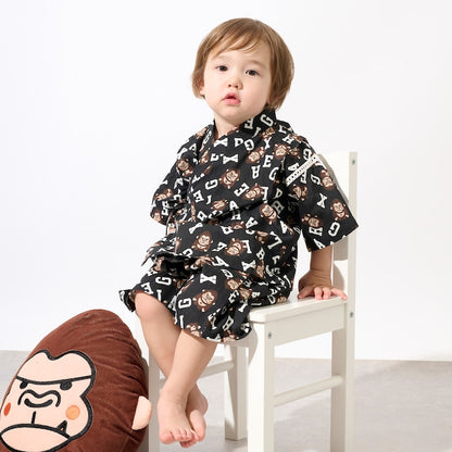 日本童裝 XLARG# KIDS 接觸冷感 日本甚平 日本和服 80-130cm 男童款 夏季 其他品牌童裝 TOPS PANTS 日本夏祭慶典特輯