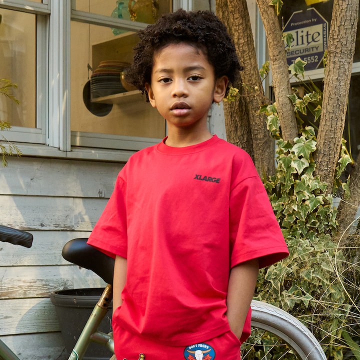 日本童裝 XLARGE KIDS 徽章印花上衣 80-140cm 男童款 夏季 TOPS