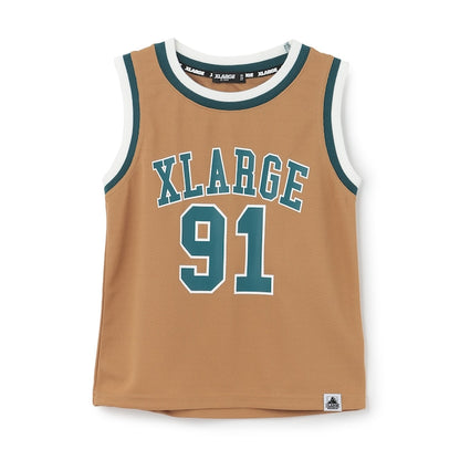 日本童裝 XLARGE KIDS 編號網眼印花背心 90-140cm 男童款 夏季 TOPS