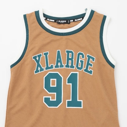日本童裝 XLARGE KIDS 編號網眼印花背心 90-140cm 男童款 夏季 TOPS