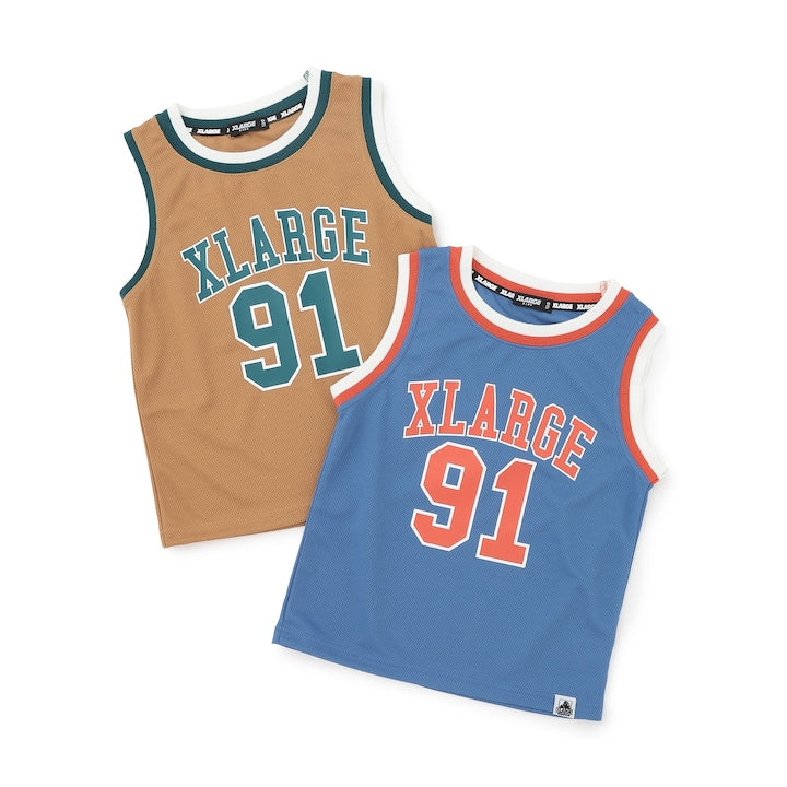 日本童裝 XLARGE KIDS 編號網眼印花背心 90-140cm 男童款 夏季 TOPS