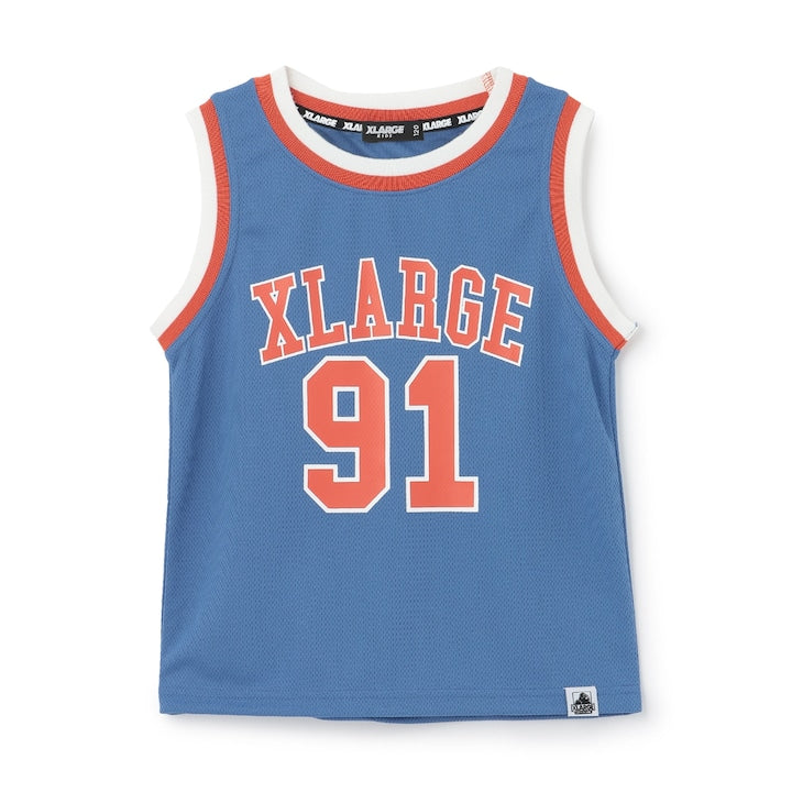 日本童裝 XLARGE KIDS 編號網眼印花背心 90-140cm 男童款 夏季 TOPS