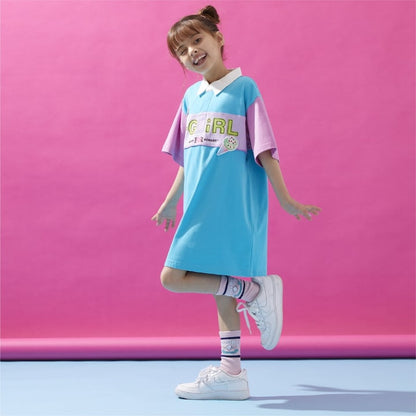 日本童裝 X-girl Stages x BASKIN ROBBINS polo連身裙 90-140cm 女童款 夏季 DRESSES