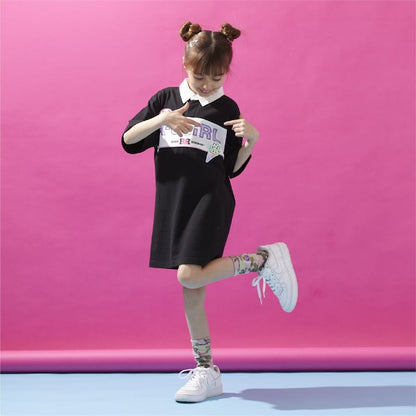 日本童裝 X-girl Stages x BASKIN ROBBINS polo連身裙 90-140cm 女童款 夏季 DRESSES