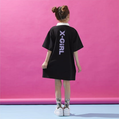 日本童裝 X-girl Stages x BASKIN ROBBINS polo連身裙 90-140cm 女童款 夏季 DRESSES