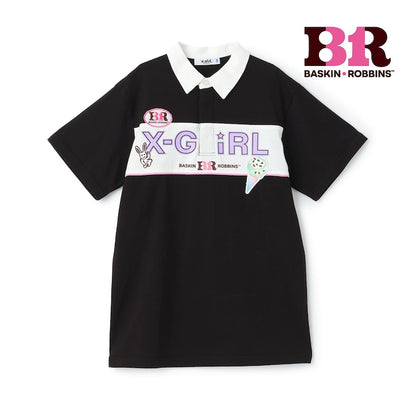 日本童裝 X-girl Stages x BASKIN ROBBINS polo連身裙 90-140cm 女童款 夏季 DRESSES