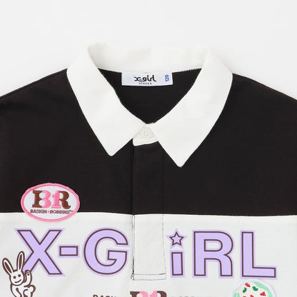 日本童裝 X-girl Stages x BASKIN ROBBINS polo連身裙 90-140cm 女童款 夏季 DRESSES