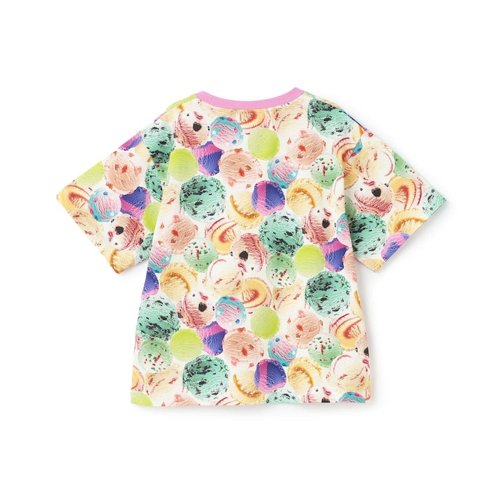 日本童裝 X-girl Stages x BASKIN ROBBINS 雪糕球印花上衣 90-140cm 女童款 夏季 TOPS
