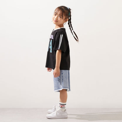 日本童裝 X-girl Stages 星星繡牛仔短褲 110-140cm 女童款 夏季 PANTS