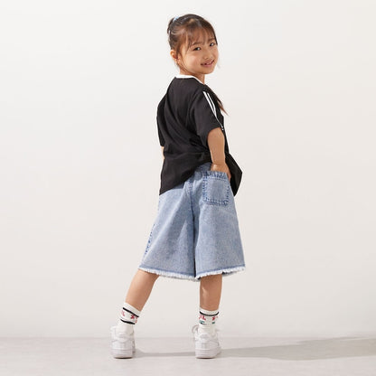 日本童裝 X-girl Stages 星星繡牛仔短褲 110-140cm 女童款 夏季 PANTS