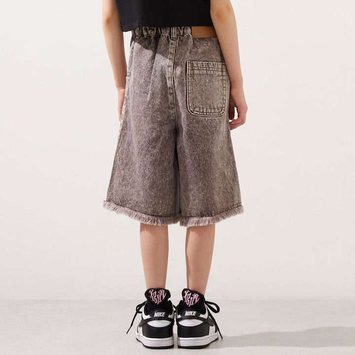 日本童裝 X-girl Stages 星星繡牛仔短褲 110-140cm 女童款 夏季 PANTS