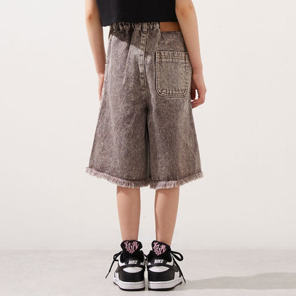 日本童裝 X-girl Stages 星星繡牛仔短褲 110-140cm 女童款 夏季 PANTS