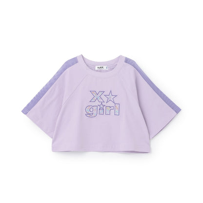 日本童裝 X-girl Stages 防UV 接觸冷感 網眼亮片短款上衣 90-140cm 女童款 夏季 TOPS