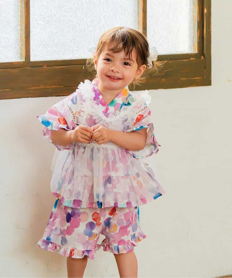 日本童裝 Boribon 日本甚平 日本和服 80-100cm 女童款 夏季 其他品牌童裝 TOPS PANTS 日本夏祭慶典特輯