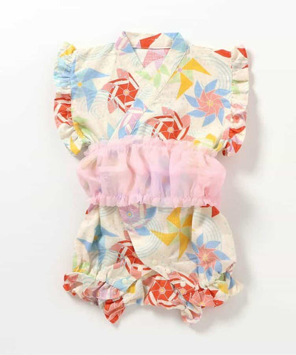 Disney Japanese children's clothing, Jinbei Japanese kimono, 100-150cm, for girls, summer, other brand children's clothing, TOPS PANTS, Japanese Summer Festival Special