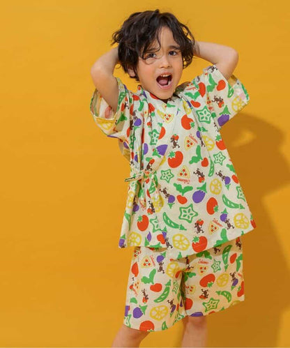 Disney Japanese children's clothing, Jinbei Japanese kimono, 100-150cm, for girls, summer, other brand children's clothing, TOPS PANTS, Japanese Summer Festival Special
