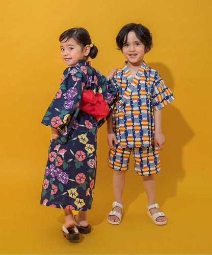 Disney Japanese children's clothing, Jinbei Japanese kimono, 100-150cm, for girls, summer, other brand children's clothing, TOPS PANTS, Japanese Summer Festival Special