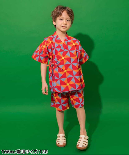Disney Japanese children's clothing, Jinbei Japanese kimono, 100-150cm, for girls, summer, other brand children's clothing, TOPS PANTS, Japanese Summer Festival Special