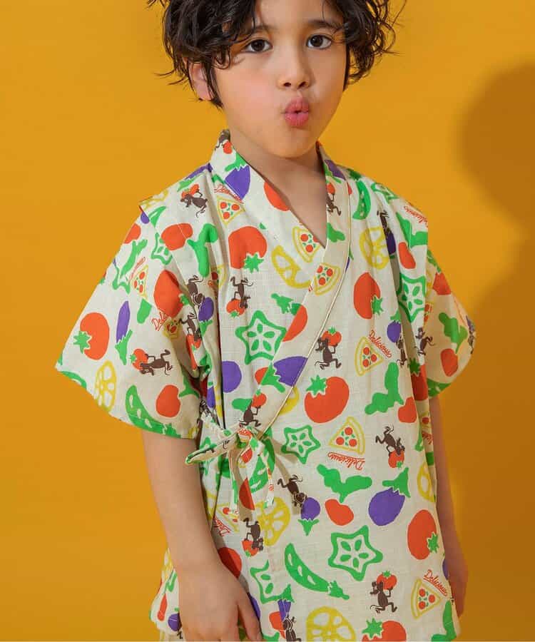 Disney Japanese children's clothing, Jinbei Japanese kimono, 100-150cm, for girls, summer, other brand children's clothing, TOPS PANTS, Japanese Summer Festival Special