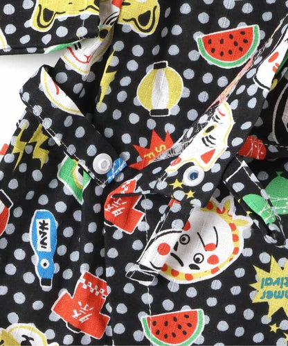 日本童裝 BREEZE 日本甚平 日本和服 70-80cm 男童款 初生嬰兒 夏季 Jumpsuit 日本夏祭慶典特輯