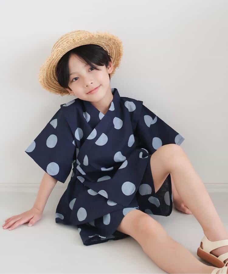 Disney Japanese children's clothing, Jinbei Japanese kimono, 100-150cm, for girls, summer, other brand children's clothing, TOPS PANTS, Japanese Summer Festival Special