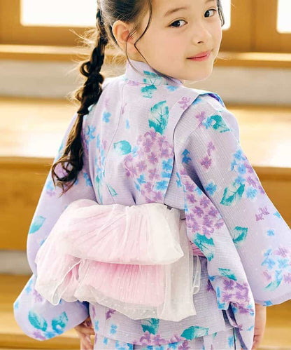 日本童裝 apres les cours 薄紗/極光腰帶 日本浴衣 日本甚平 日本和服 女童款 夏季 其他品牌童裝 日本夏祭慶典特輯