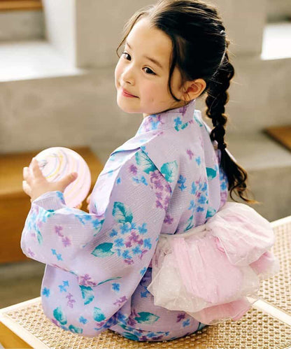 日本童裝 apres les cours 薄紗/極光腰帶 日本浴衣 日本甚平 日本和服 女童款 夏季 其他品牌童裝 日本夏祭慶典特輯