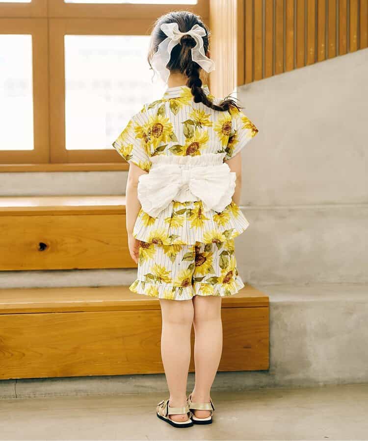 日本童裝 apres les cours 褶皺緞腰帶 日本浴衣 日本甚平 日本和服 女童款 夏季 其他品牌童裝 日本夏祭慶典特輯