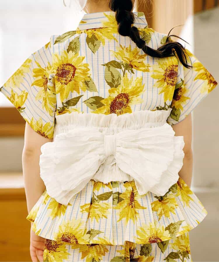 日本童裝 apres les cours 褶皺緞腰帶 日本浴衣 日本甚平 日本和服 女童款 夏季 其他品牌童裝 日本夏祭慶典特輯