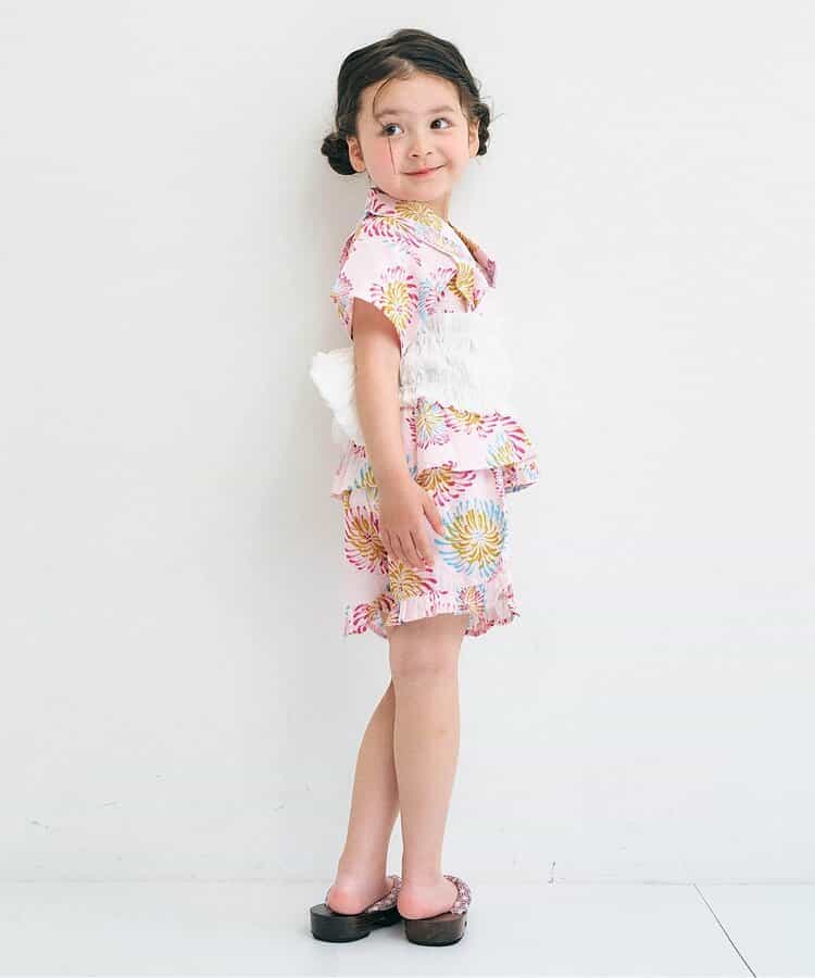 日本童裝 apres les cours 褶皺緞腰帶 日本浴衣 日本甚平 日本和服 女童款 夏季 其他品牌童裝 日本夏祭慶典特輯