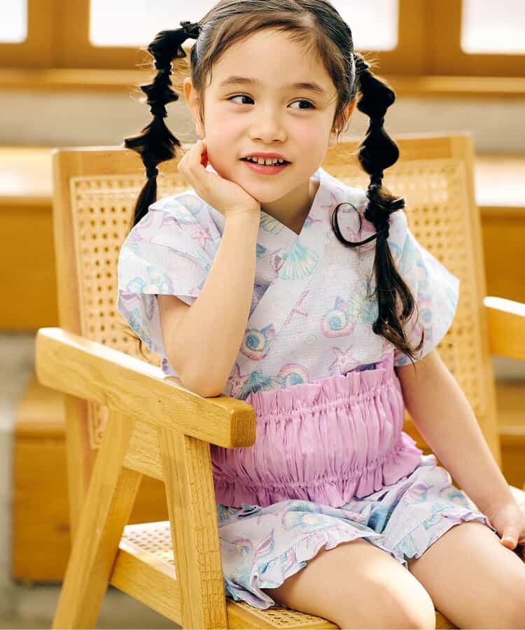 日本童裝 apres les cours 褶皺緞腰帶 日本浴衣 日本甚平 日本和服 女童款 夏季 其他品牌童裝 日本夏祭慶典特輯