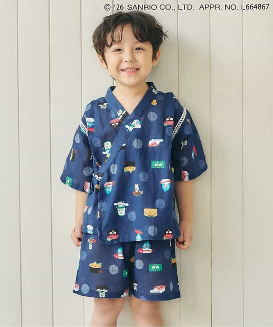 Disney Japanese children's clothing, Jinbei Japanese kimono, 100-150cm, for girls, summer, other brand children's clothing, TOPS PANTS, Japanese Summer Festival Special