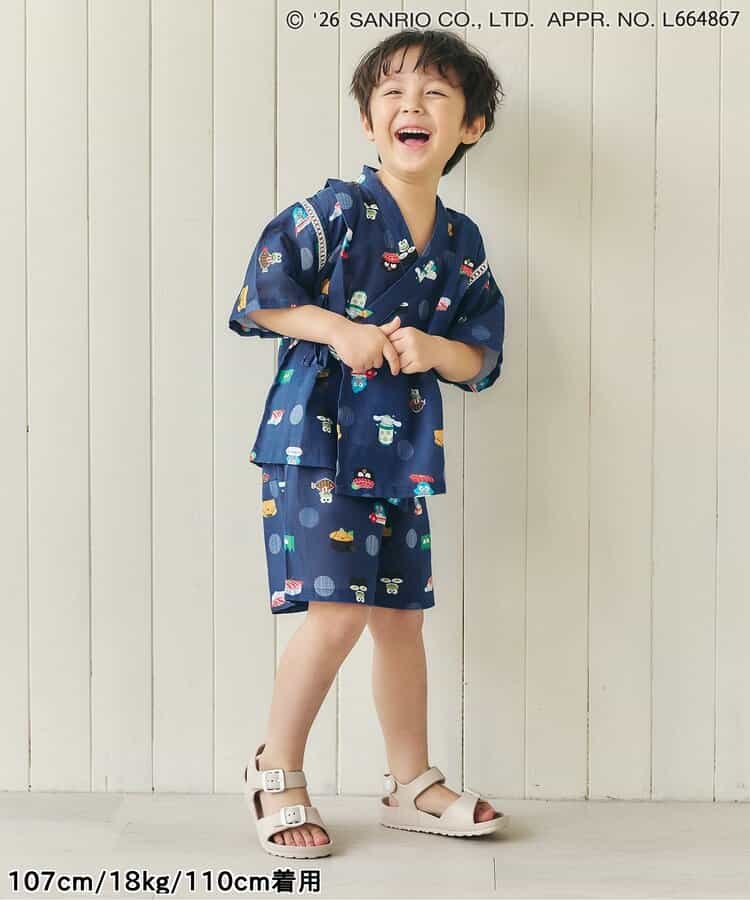日本童裝 apres les cours x Sanrio 日本甚平 日本和服 80-130cm 男童款 夏季 TOPS PANTS 日本夏祭慶典特輯