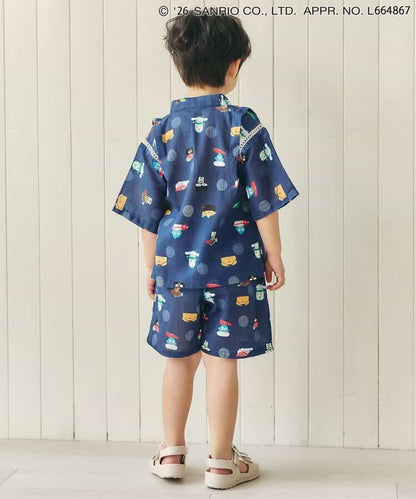 日本童裝 apres les cours x Sanrio 日本甚平 日本和服 80-130cm 男童款 夏季 TOPS PANTS 日本夏祭慶典特輯