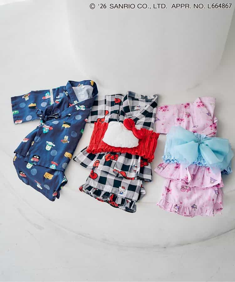 日本童裝 apres les cours x Sanrio 日本甚平 日本和服 80-130cm 男童款 夏季 TOPS PANTS 日本夏祭慶典特輯