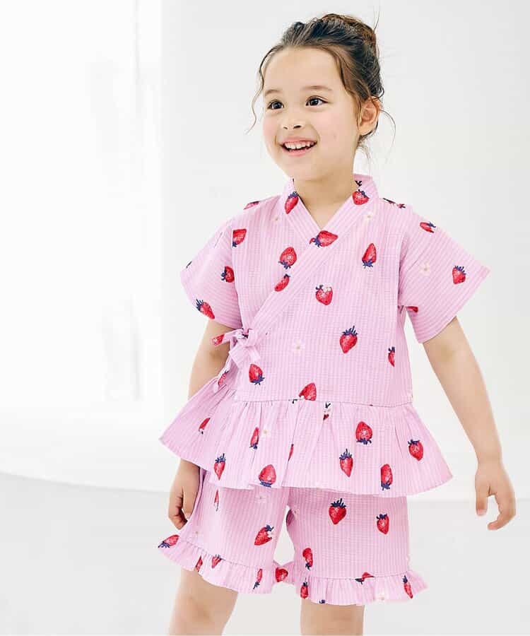 Disney Japanese children's clothing, Jinbei Japanese kimono, 100-150cm, for girls, summer, other brand children's clothing, TOPS PANTS, Japanese Summer Festival Special