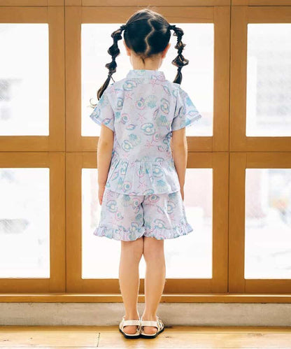 Disney Japanese children's clothing, Jinbei Japanese kimono, 100-150cm, for girls, summer, other brand children's clothing, TOPS PANTS, Japanese Summer Festival Special