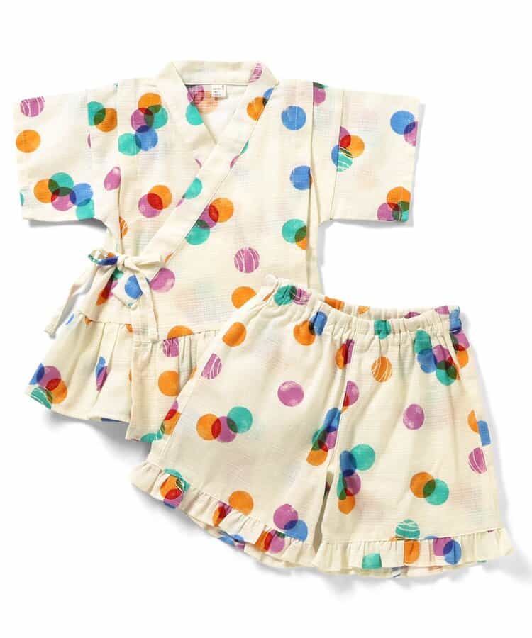 Disney Japanese children's clothing, Jinbei Japanese kimono, 100-150cm, for girls, summer, other brand children's clothing, TOPS PANTS, Japanese Summer Festival Special