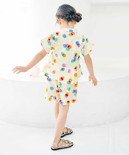 Disney Japanese children's clothing, Jinbei Japanese kimono, 100-150cm, for girls, summer, other brand children's clothing, TOPS PANTS, Japanese Summer Festival Special